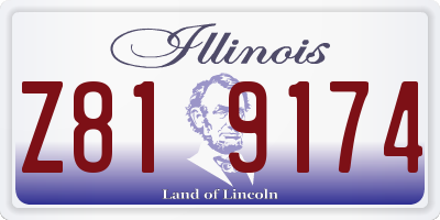 IL license plate Z819174