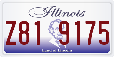 IL license plate Z819175