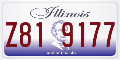 IL license plate Z819177