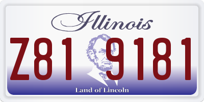IL license plate Z819181