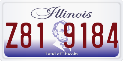 IL license plate Z819184