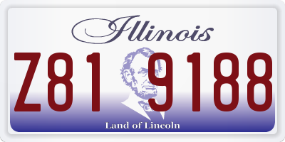 IL license plate Z819188