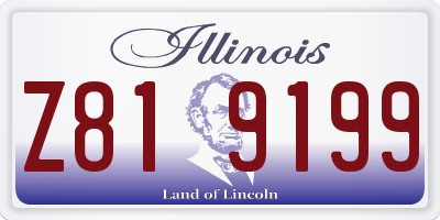 IL license plate Z819199