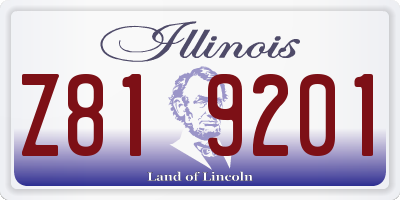 IL license plate Z819201