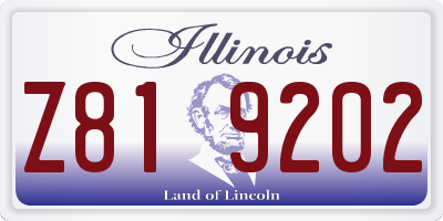 IL license plate Z819202