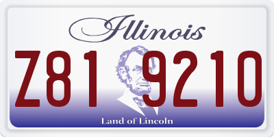 IL license plate Z819210