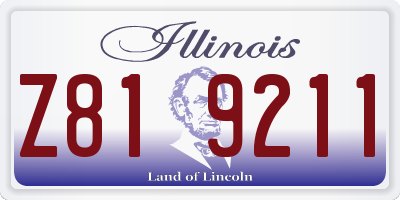 IL license plate Z819211