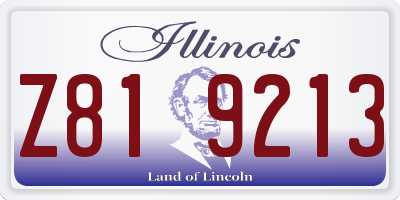 IL license plate Z819213