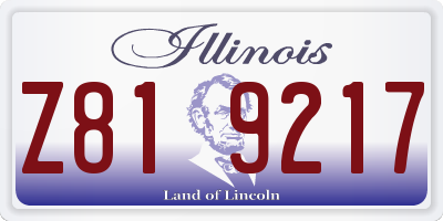 IL license plate Z819217