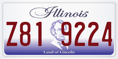 IL license plate Z819224