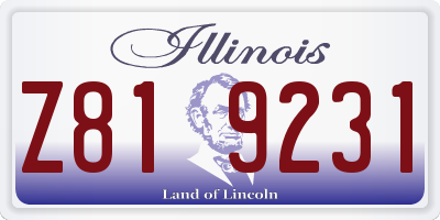 IL license plate Z819231