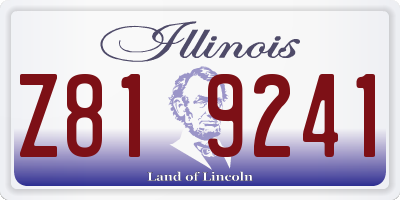 IL license plate Z819241