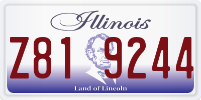 IL license plate Z819244