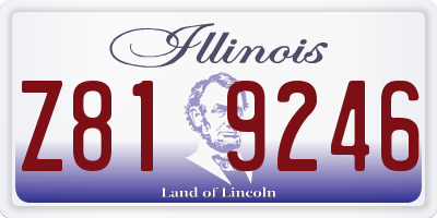 IL license plate Z819246