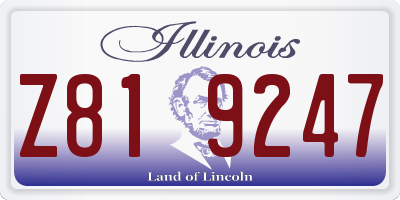 IL license plate Z819247