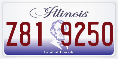 IL license plate Z819250