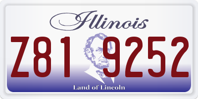 IL license plate Z819252