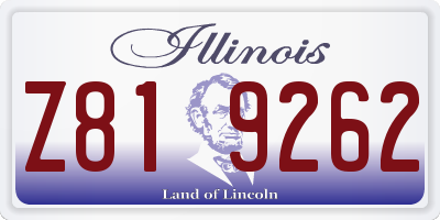 IL license plate Z819262