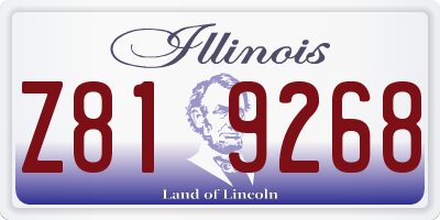 IL license plate Z819268