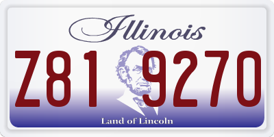 IL license plate Z819270