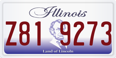 IL license plate Z819273