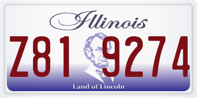 IL license plate Z819274