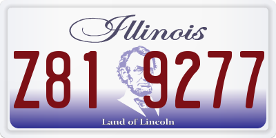 IL license plate Z819277