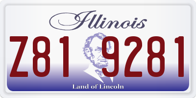 IL license plate Z819281