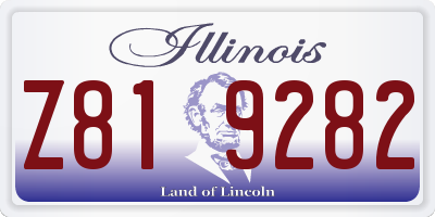 IL license plate Z819282