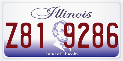 IL license plate Z819286