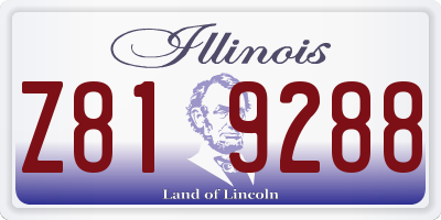 IL license plate Z819288