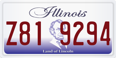 IL license plate Z819294