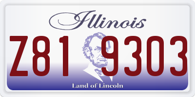 IL license plate Z819303