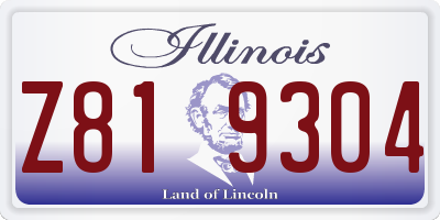 IL license plate Z819304