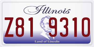 IL license plate Z819310