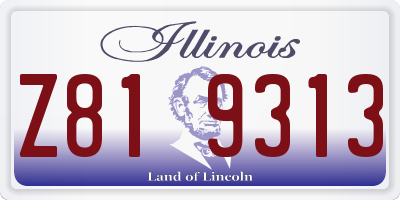 IL license plate Z819313