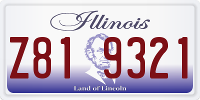 IL license plate Z819321