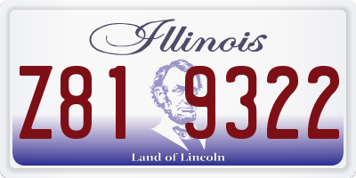 IL license plate Z819322