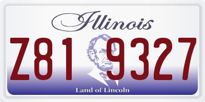 IL license plate Z819327