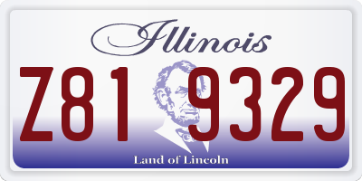 IL license plate Z819329