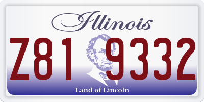 IL license plate Z819332