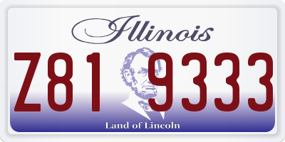 IL license plate Z819333