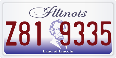IL license plate Z819335