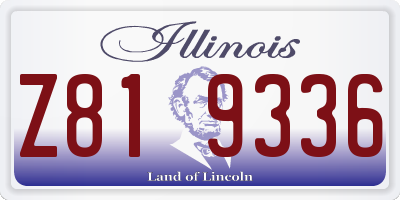 IL license plate Z819336