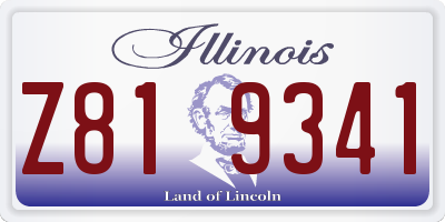 IL license plate Z819341