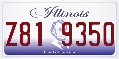 IL license plate Z819350