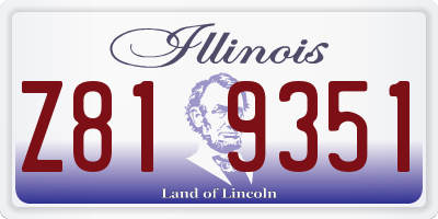 IL license plate Z819351