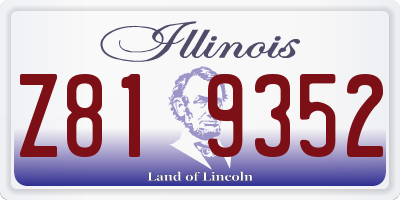 IL license plate Z819352