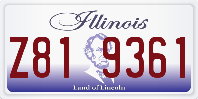 IL license plate Z819361