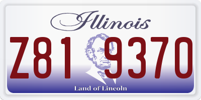 IL license plate Z819370